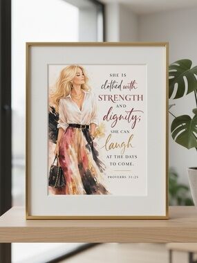 DDS Art Print, 8x10, Bible Verse, Paper Print, Unframed, Women’s Series